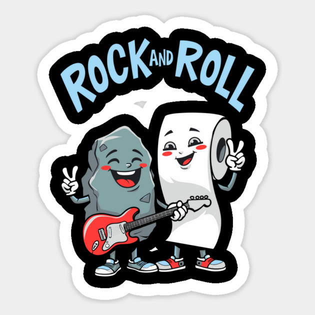 Rock and Roll Music Lover Parody Funny Pun Magnet by Anticorporati