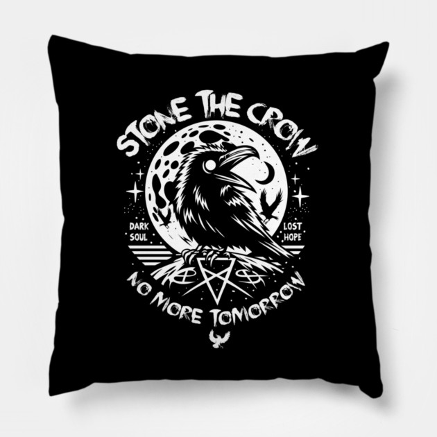 STONE THE CROW Pillow by artslaves
