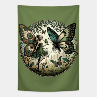 Fairycore Fairy Butterfly Tapestry