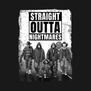 Vintage Horror Halloween Scary Straight Outta Nightmares