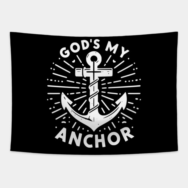 God’s My Anchor Tapestry by Frank Ring