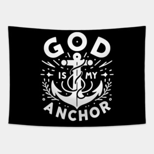 God is My Anchor Tapestry
