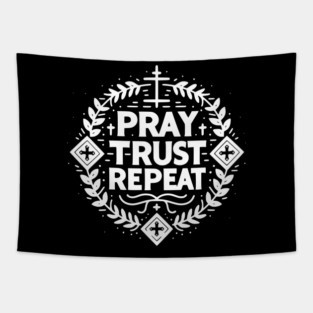Pray Trust Repeat Tapestry