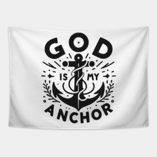 God is My Anchor Tapestry