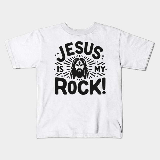 Jesus is My Rock Kids T-Shirt by Frank Ring