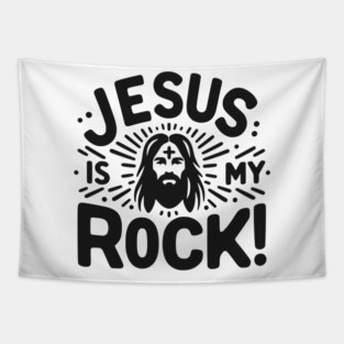 Jesus is My Rock Tapestry