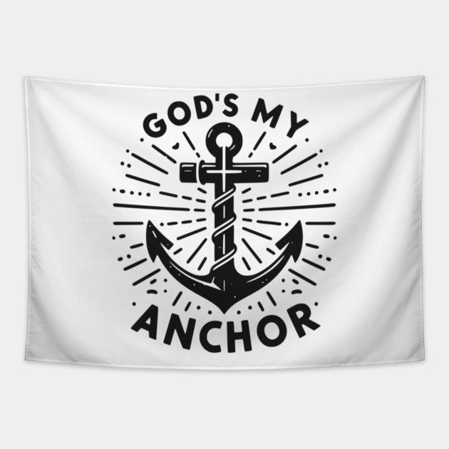 God’s My Anchor Tapestry by Frank Ring