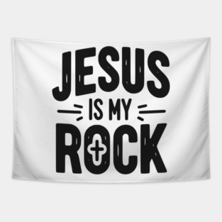 Jesus is My Rock Tapestry