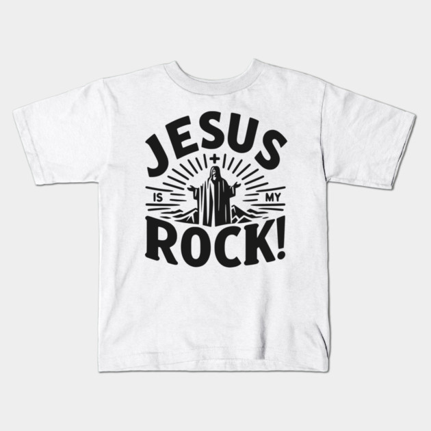 Jesus is My Rock Kids T-Shirt by Frank Ring