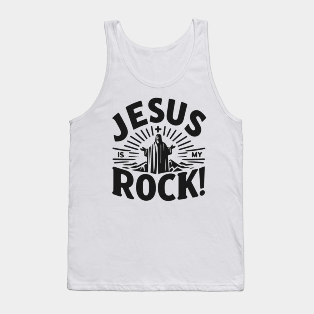 Jesus is My Rock Tank Top by Frank Ring