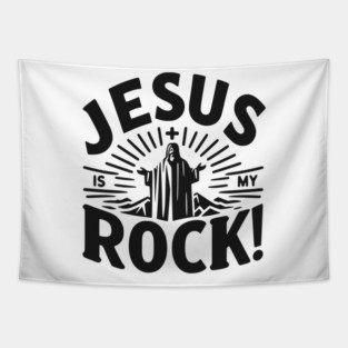 Jesus is My Rock Tapestry