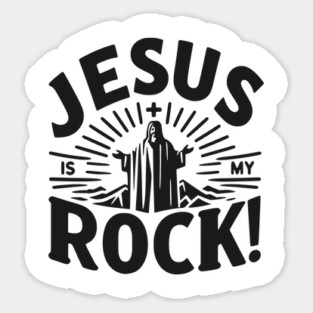 Jesus is My Rock Sticker