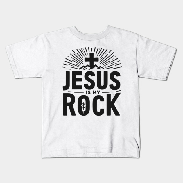 Jesus is My Rock Kids T-Shirt by Frank Ring