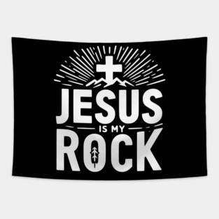 Jesus is My Rock Tapestry