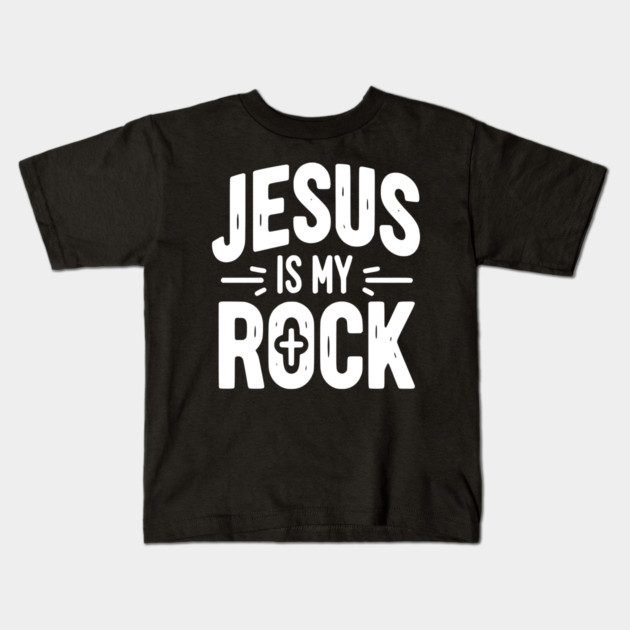 Jesus is My Rock Kids T-Shirt by Frank Ring