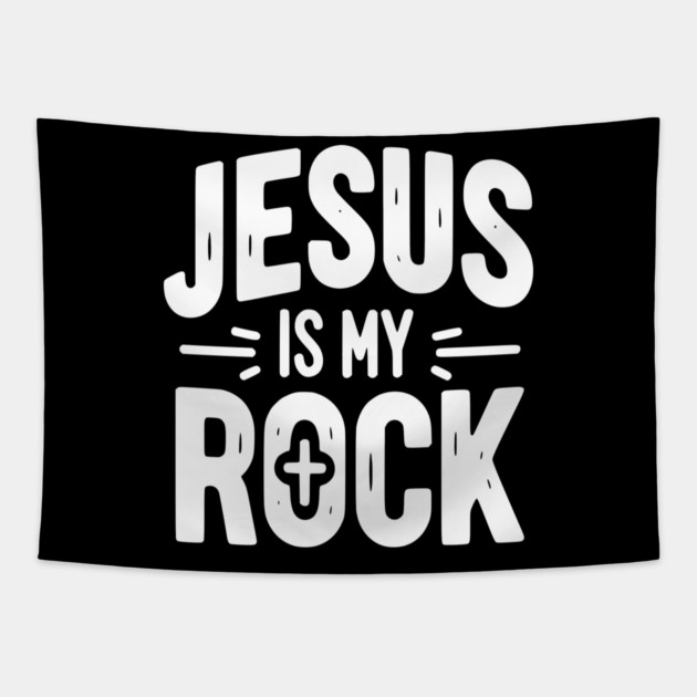 Jesus is My Rock Tapestry by Frank Ring
