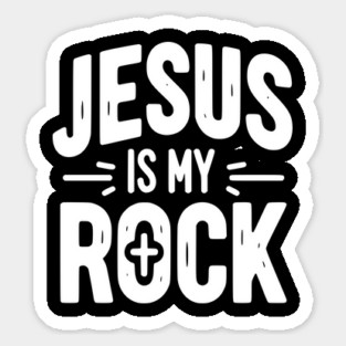 Jesus is My Rock Sticker