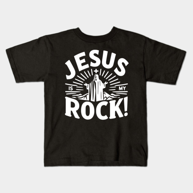Jesus is My Rock Kids T-Shirt by Frank Ring