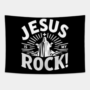 Jesus is My Rock Tapestry