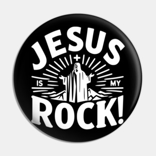 Jesus is My Rock Pin