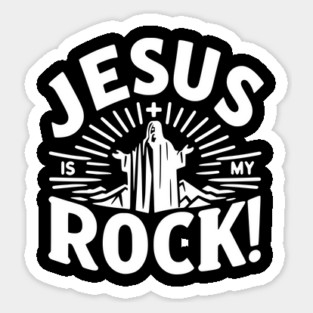 Jesus is My Rock Sticker