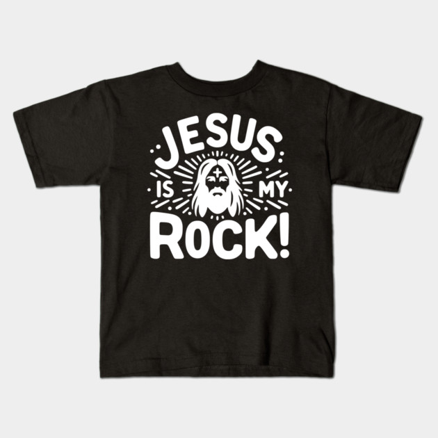 Jesus is My Rock Kids T-Shirt by Frank Ring