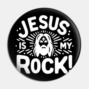Jesus is My Rock Pin