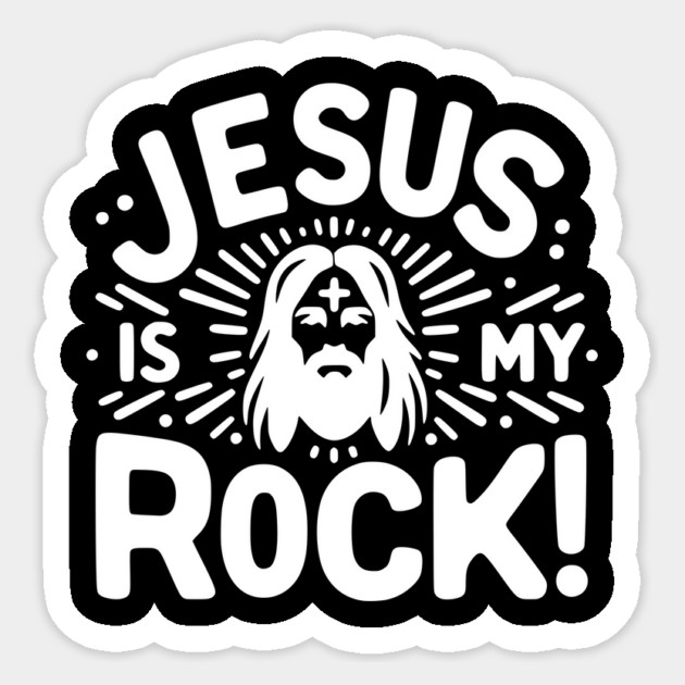 Jesus is My Rock Sticker by Frank Ring