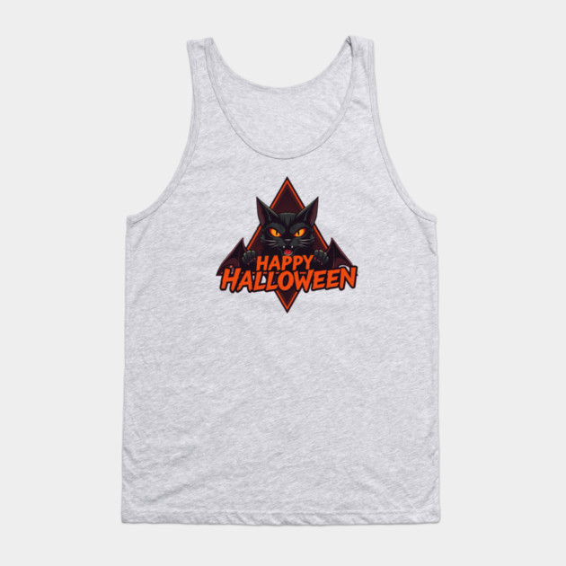 Happy Halloween Cat Tank Top by Pete the Cat Guy