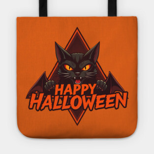 Happy Halloween Cat Tote