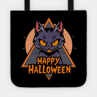 Happy Halloween Cat Tote
