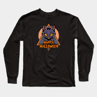 Happy Halloween Cat Long Sleeve T-Shirt