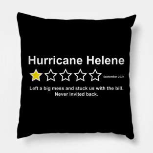 Hurricane Helene One Star Review Pillow