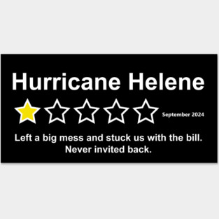 Hurricane Helene One Star Review Posters and Art
