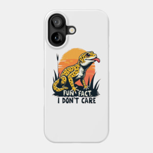 Fun Fact I don't Care Leopard Gecko Phone Case