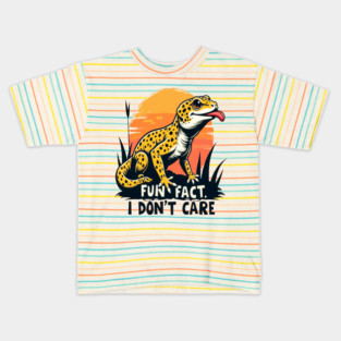 Fun Fact I don't Care Leopard Gecko Kids T-Shirt