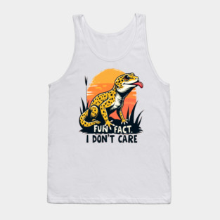Fun Fact I don't Care Leopard Gecko Tank Top