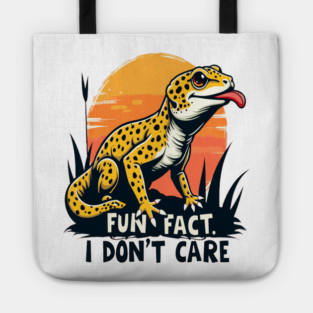 Fun Fact I don't Care Leopard Gecko Tote