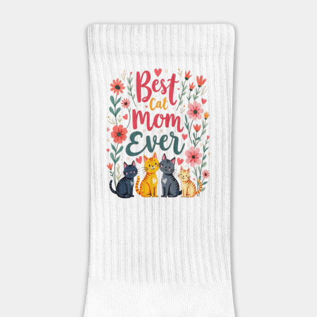 Best Cat Mom Ever Floral Design by BirdsnStuff