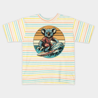 Koala Bear Surfing Kids T-Shirt