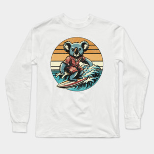 Koala Bear Surfing Long Sleeve T-Shirt