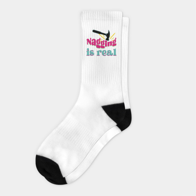 Nagging is Real - Retro Edition Socks by TuncGK