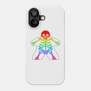 Skeleton Meeple - Rainbow Phone Case