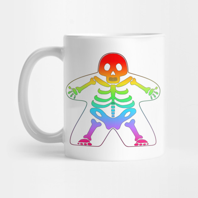 Skeleton Meeple - Rainbow by Board Game Blitz