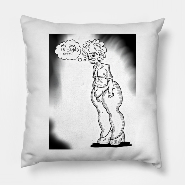 My Joy is Sapped out! Pillow by Bousni Studio