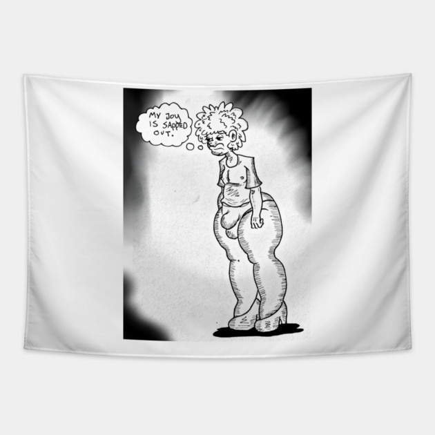 My Joy is Sapped out! Tapestry by Bousni Studio