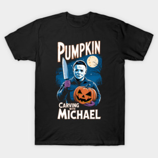 PUMPKIN CARVING WITH MICHAEL MYERS HALLOWEEN T-Shirt