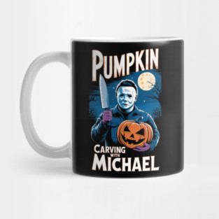 PUMPKIN CARVING WITH MICHAEL MYERS HALLOWEEN Mug