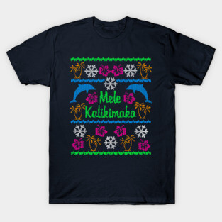 Hawaiian Mele Kalikimaka Ugly Christmas Sweater Party Shirt T-Shirt