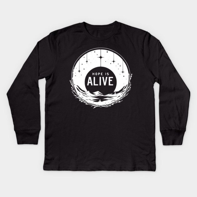 Hope is Alive Kids Long Sleeve T-Shirt by Frank Ring